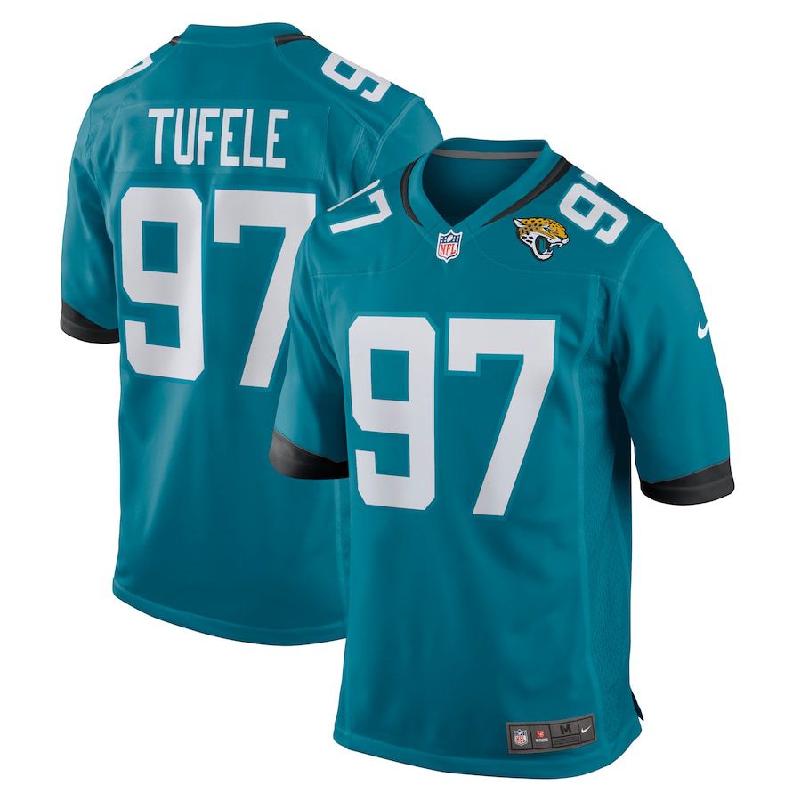 Men Jacksonville Jaguars #97 Jay Tufele Nike Green Game NFL Jersey